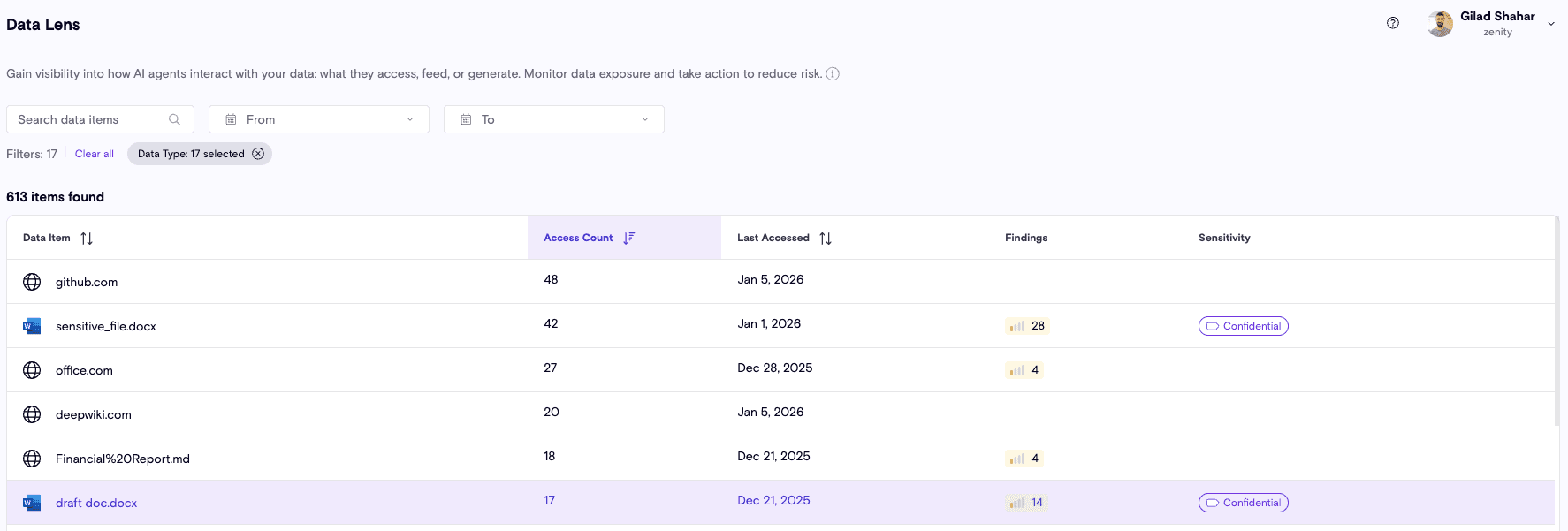 Data Lens Columns